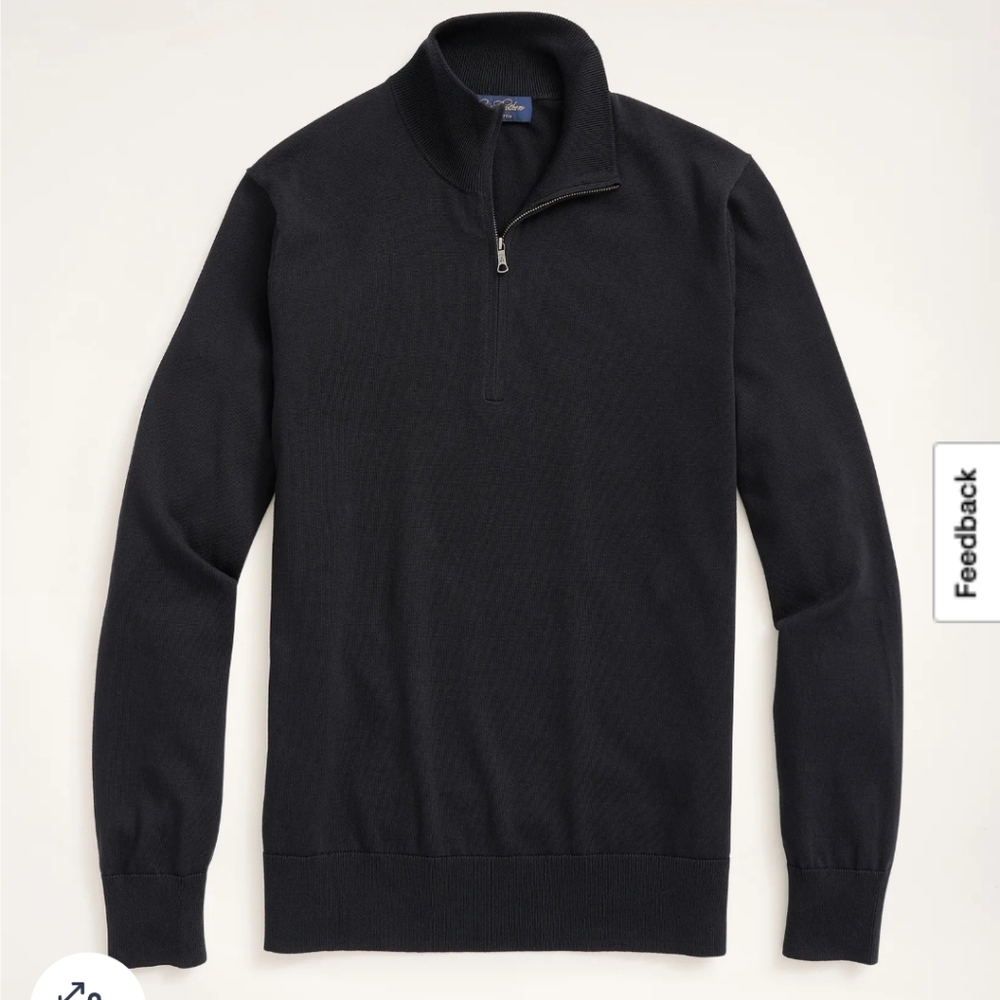 Brooks Brothers Men's Charcoal Zip-Up Sweater